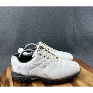FootJoy Contour Series Golf Shoes Men's 10.5 Medium #54016 White with Softspikes